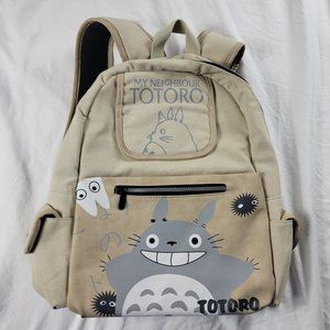 My Neighbor Totoro Anime Beige Backpack Cute Travel Casual Going Out Pack